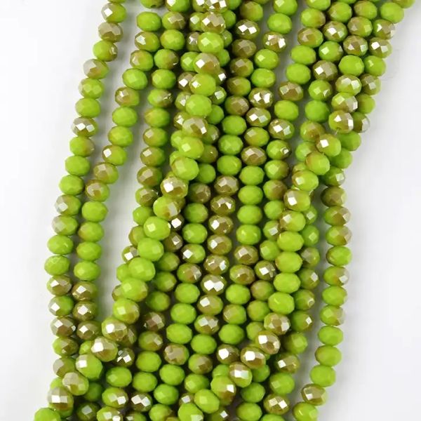 Glass Facetted Beads Lampwork Loose Round Glass Crystal Glass Rondelle Loose Beads