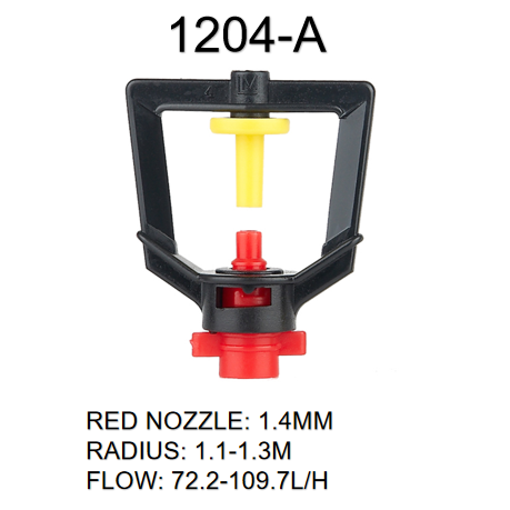 Rotating Sprinkler for Nursery Irrigation Endurable and Refractive Atomization Design