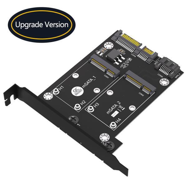 MSATA Hard Disk Application Dual SATA3 Converter Adapter Card с брекетом полной высоты
