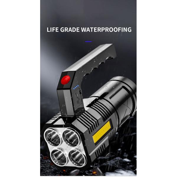 1500mah Rechargeable Waterproof Torch Outdoor Working Light 6000K