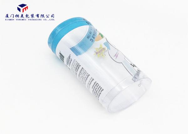 Plastic Cylinder Packaging Tubes Clear PVC Packaging Boxes For Pack Bath Bomb
