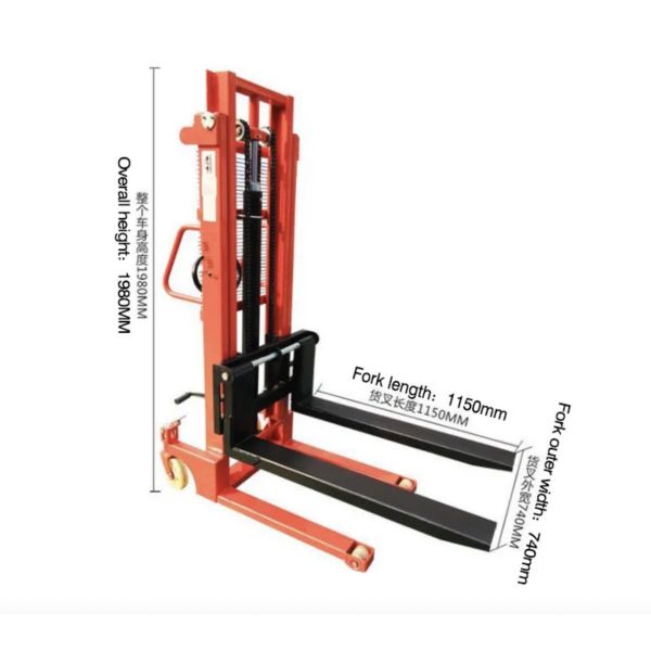 1000kg - 5000kg Manual Stacker Forklift Heavy Load Manual Lift Stacker