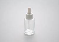 Bouteilles en verre plates de 20/410 de bouteille essentielle de pompe à huile compte-gouttes de l'épaule 30ml