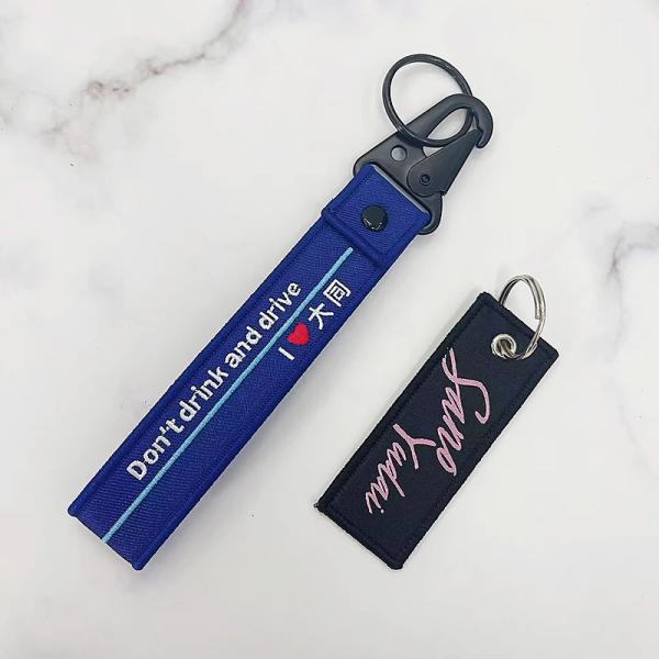 Direct Factory Custom Promotional Gift Logo Embroidery Keychain