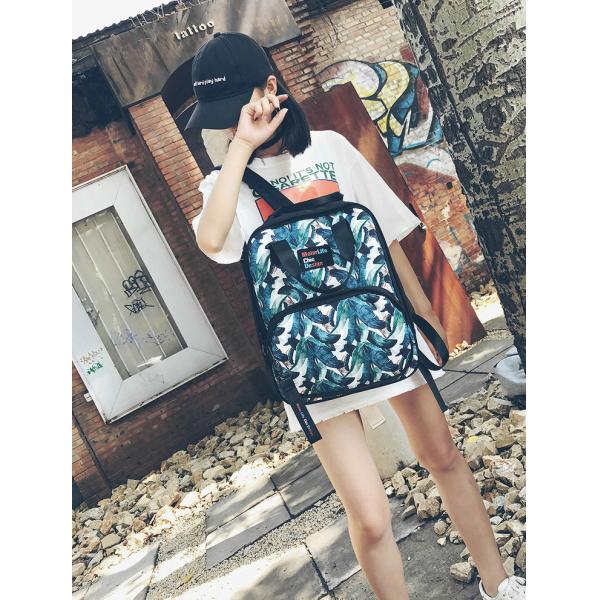 Fashion portable backpack Korean version of backpack college leisure minimalist fashion bag