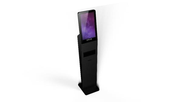 Auto liquid soap dispenser Hospital 21'' Hand Sanitizer Advertising Kiosk Table Stand Installation