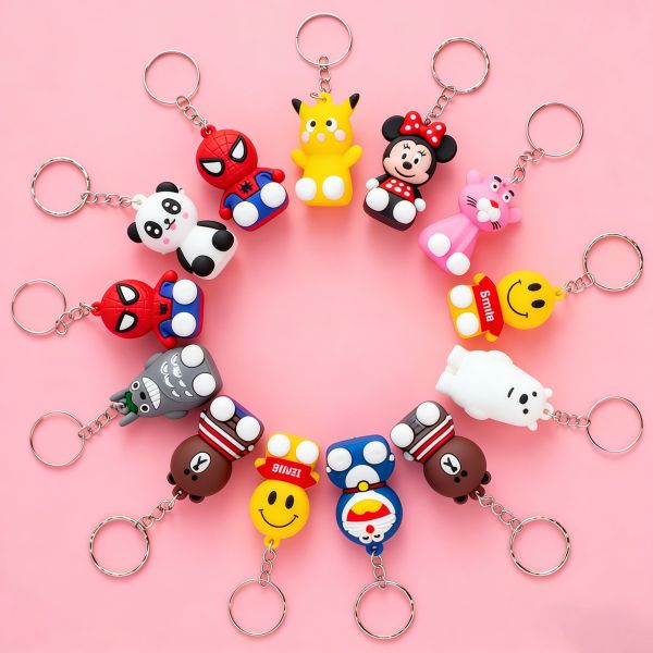 Custom Metal & Rubber Keychain – Hard Enamel Design for Promotional Use & Branding