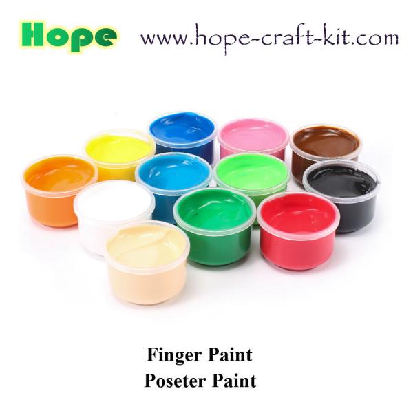 Non-toxic Finger Paint / Poster Paint  4 Colors, 6 Colors, 8 Colors set washable for kids diy painting water color paint