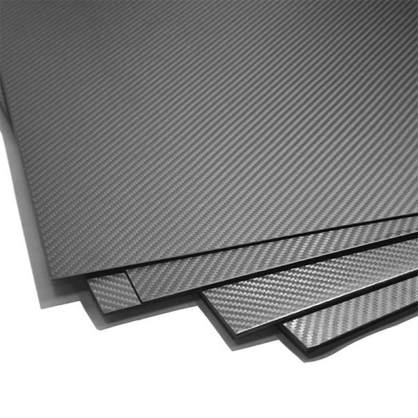 Folhas de fibra de carbono de tecelagem simples 0,5 mm 1 mm 1,5 mm 2 mm 2,5 mm 3 mm 4 mm