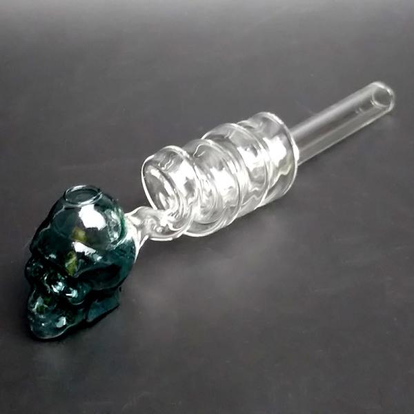 Mix Colors Round Glass Smoking Pipe For Dry Herb Lightweight Cute Design