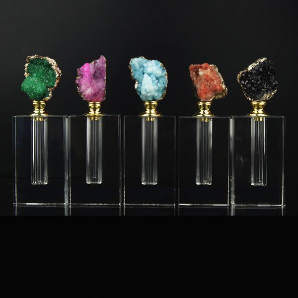 Presente de casamento Cristal de perfume 6ml óleo essencial Cristal de garrafa com pedra de ágata