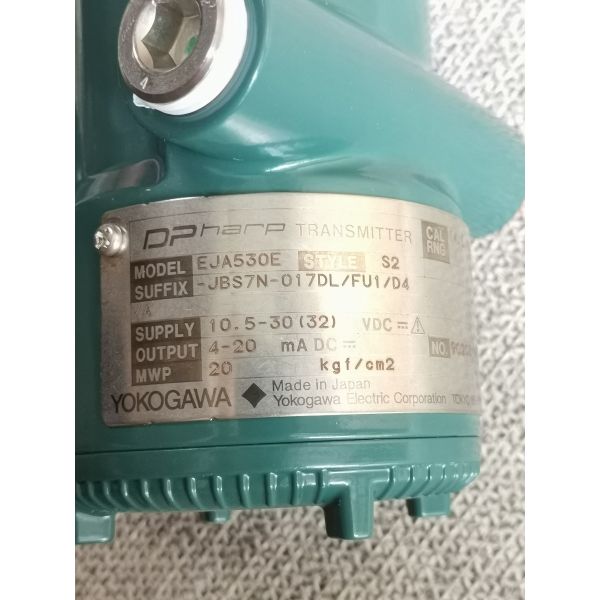 Yokogawa EJA530E Pressure Transmitter EJA-530E-JBS7N-017DL-FU1-A-D4