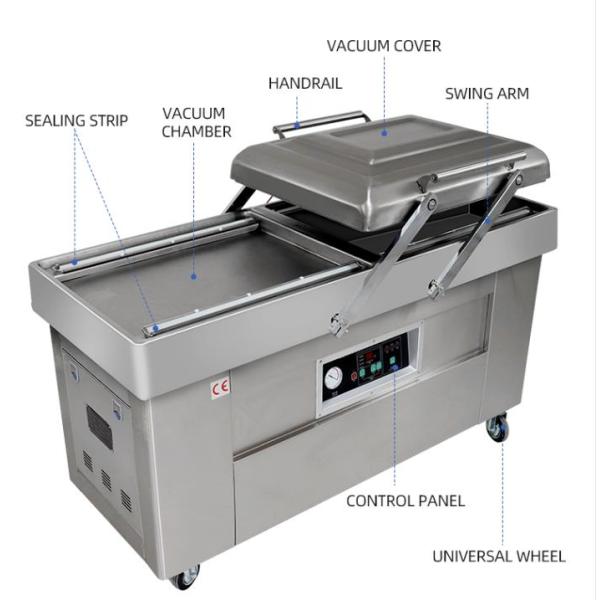 APPAREL Wholesaler Double-Chamber Vacuum Packing Machine with 20m3/h Vacuum Pump Rate