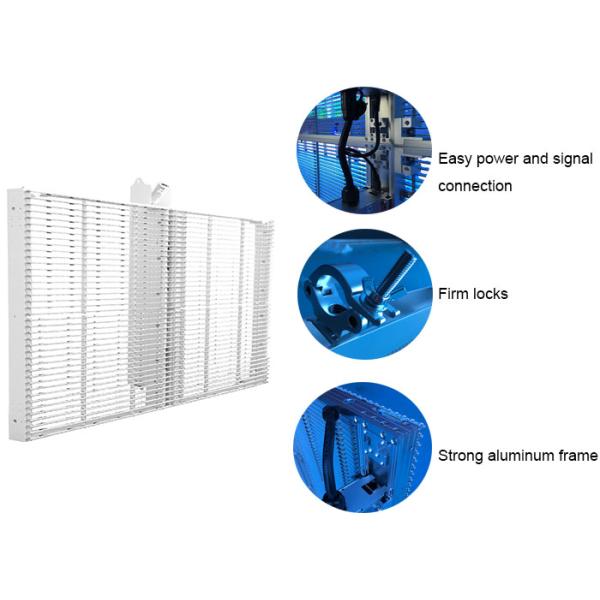 5500 Nits Transparent LED Screens Panel P5mm Retail Shops Advertising 960 x 640mm