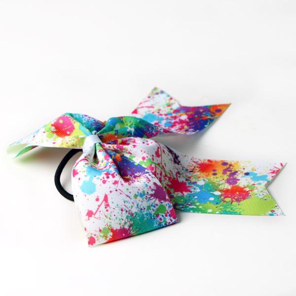 Sublimated Girl Cheerleading Bows with Hair Ring Delivery in 3-7 Working Days 16*20cm
