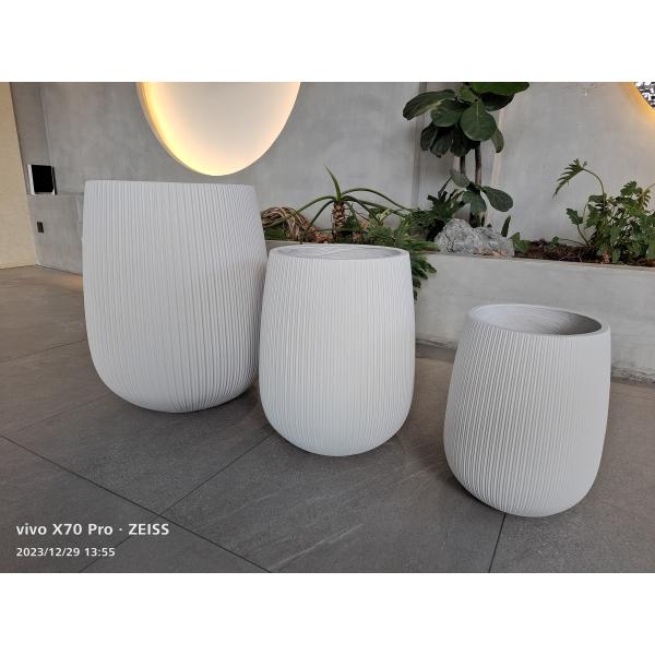 Fabrique fournitures plantes de jardinage bonne vente pots en fibre d'argile pots de fleurs ensembles pour la décoration intérieure