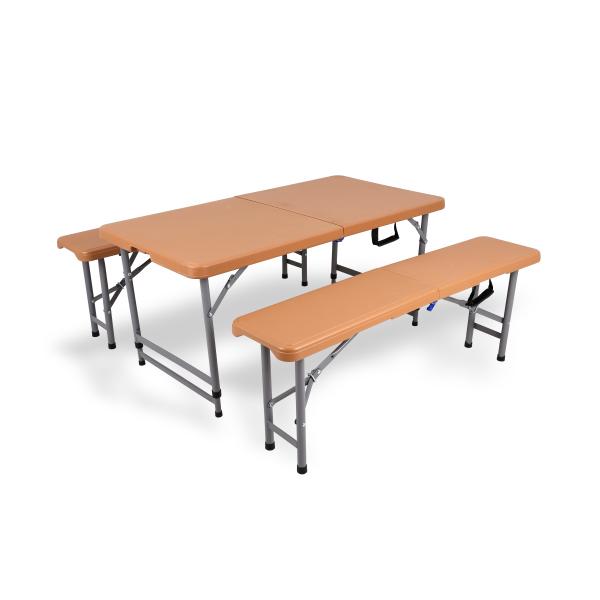 Brown Plastic Folding Tables , Adjustable 4 Foot Folding Table 100% Virgin HDPE