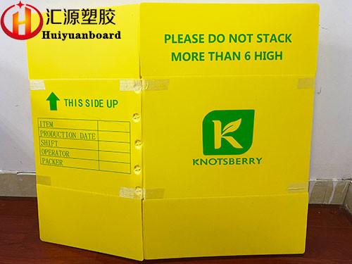 Yellow Corrugated Plastic Packaging Boxes , Corrugated Plastic Moving Boxes