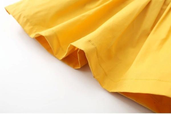 2016 Fashion Girl Colorful Kid's Dress long sleeve Yellow Dancing Dress Prince Style Q051