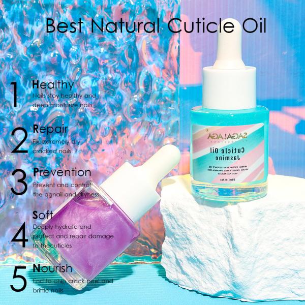 Nail Care Treatment Organic Cuticle Oil with Glitter Private Label Shimmer Cuticle Oil with Fast Dry No Greasy Oil