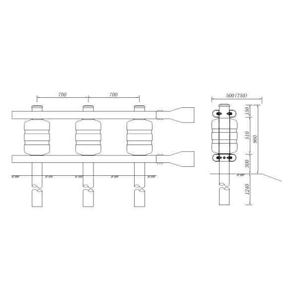 Защита от дорожного движения с помощью рельсового ограждения с горячим оцинкованным покрытием