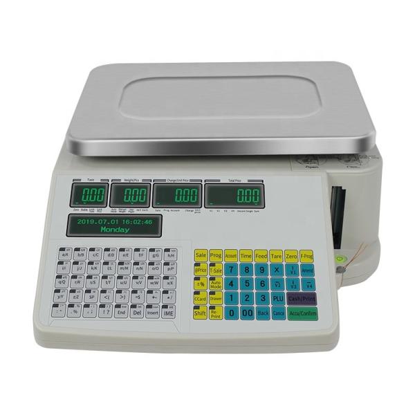 Double Screen Barcode Weight Machine , APP Control Label Printing Scale