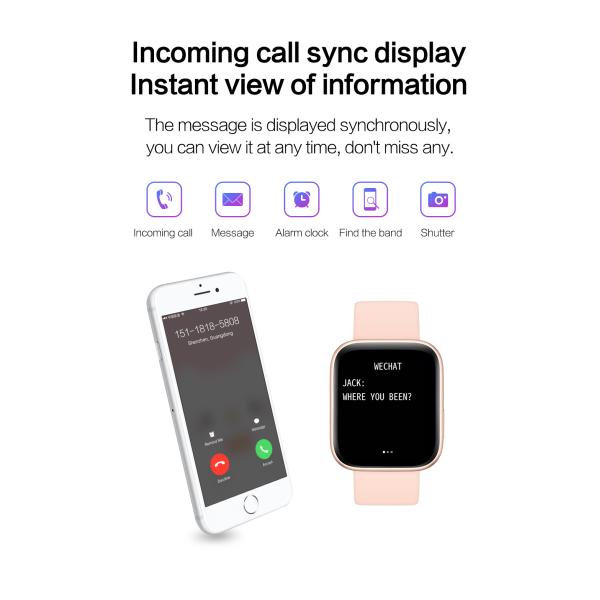 Отслежыватель Смартватч фитнеса большого экрана водоустойчивый