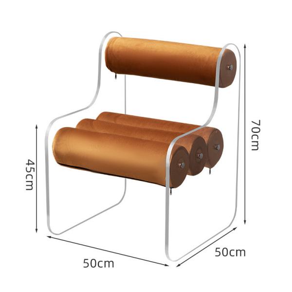 Minimalist Assembled Custom Acrylic Furniture Acrylic Makeup Chair With Cushion