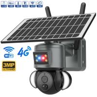 Câmera solar exterior do projetor, câmara de vigilância de segurança da rede do CCTV 4G