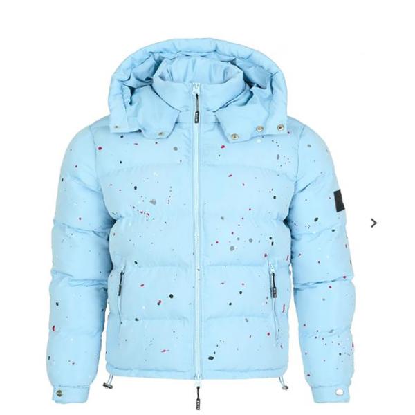 Logotipo personalizado abrigos de burbujas de peso ligero para hombres impresión digital chaqueta exterior