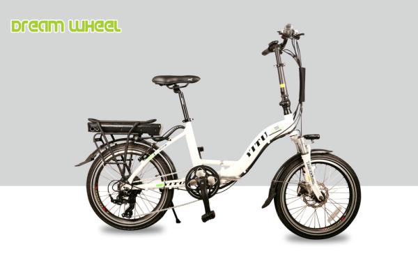TUV EN15194 Battery Powered Folding Bike 36V 10Ah Li Ion Battery