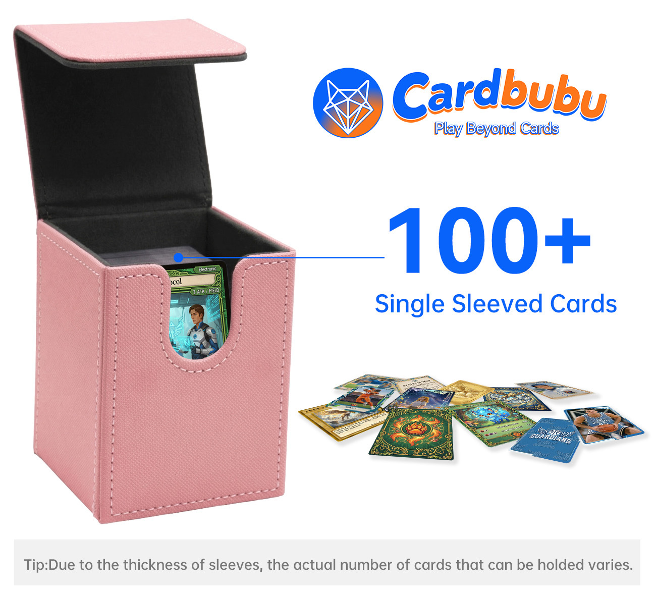 YuGiOh Leather Card Deck Holder 100 Cards PokéMon Bulk Card Storage