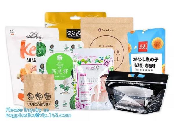Zipper seal, zip seal, slider seal Square Block Bottom Bags With Side Gusset, Bopp Block Flat Bottom Bag