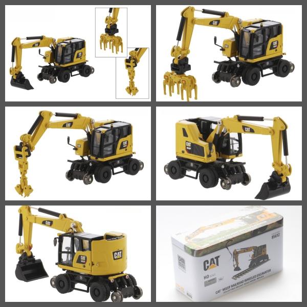 DM M323F Hydraulic Wheel Excavator Diecast Engineering Model 85656 1:87 with 2 Tools