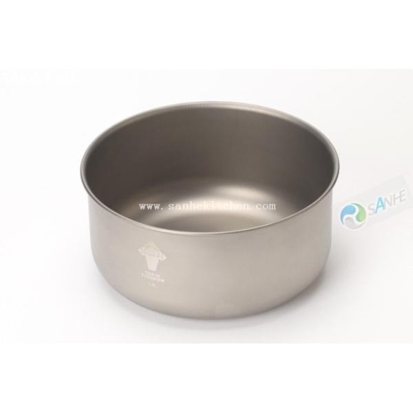 Titanium backpacking cooking bowl