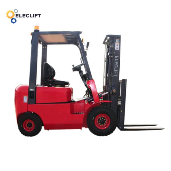 Pneumatic Solid Compact Four Wheel Forklift Trucks 6-12 Degrees