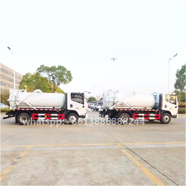 FAW 5000 Liters Sewage Suction Truck With Best Price High-pressure Cleaning Truck Vacuum Sewer
