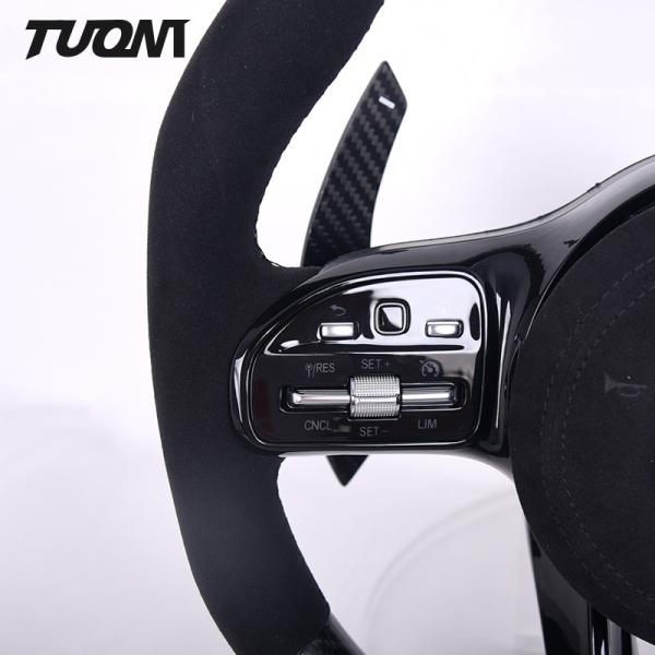 ODM Mercedes Benz Steering Wheel Luxury Alcantara Real Glossy Carbon Fibre