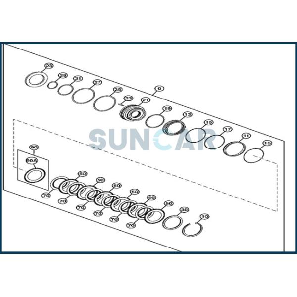 0501 319 кольцо 957 u для шестерней уменьшения подшипников вала цапфы экскаватора Deere