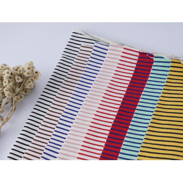 Suavidad rayada blanco y negro 100% de la tela del algodón Terry Material francés el 185cm