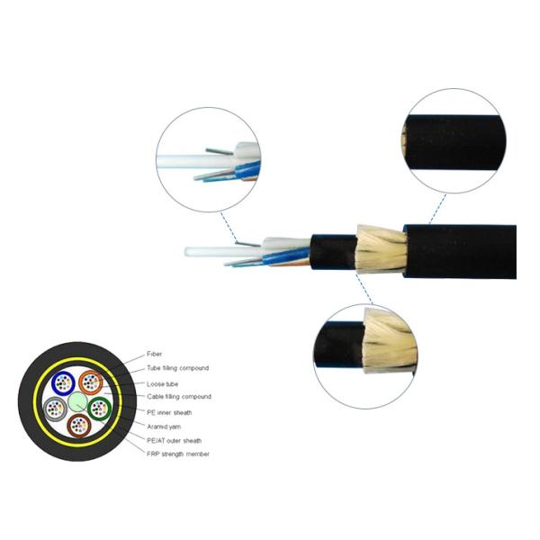 6 Core Double Sheath of the fiber optic cable for Outdoor with high waterproof ADSS OFC cable