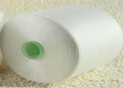 Poliéster da linha de costura do branco 60/2, linha do bordado de máquina do poliéster do Virgin no cone plástico