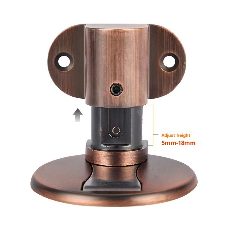 XF Black Red Bronze Durable Door Stopper Zinc Alloy Non-Punch Anti-Collision 3-Year Warranty Minimalist Design Wall Mount Hotel