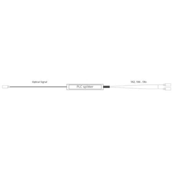 Волновод миниатюры Splitter 900μM PLC волокна SC APC 1x8 плоскостный