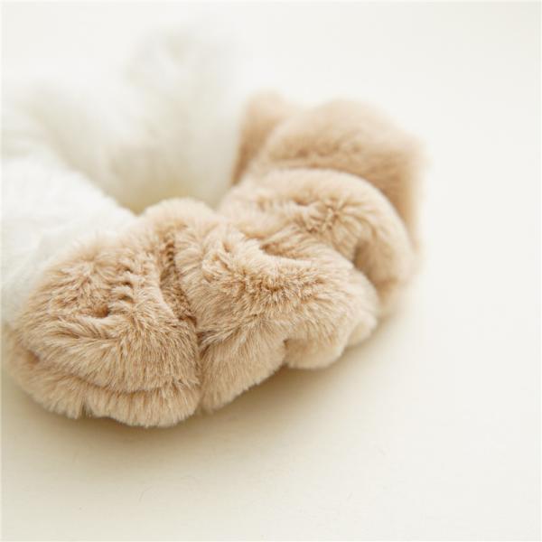 Winter splicing plush fur hair band scrunchies simple imitation rabbit hair large intestine hairband headdress wholesale