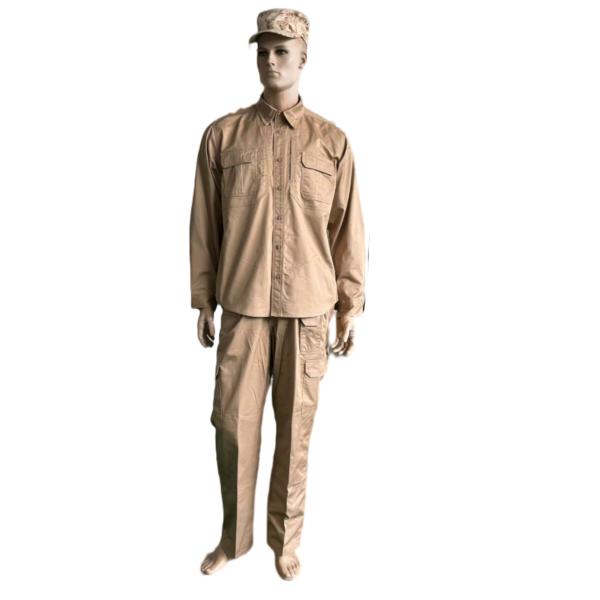 Khaki Military Cargo Pants for Outdoor Combat Polyester Cotton