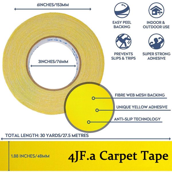 Wholesale Price Hot Melt Carpet Tape Double Sided Rubber Adhesive Pressure Sensitive Hot Melt Ginger Free Sample for Masking