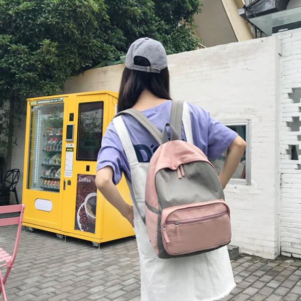 Ins fashion sports new ins color nameplate backpacks student bags handbags