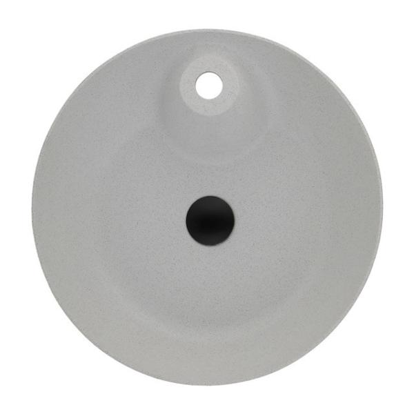 Round Bowl Hotel Use Quartz Stone Material Top Mount Barthroom Sink