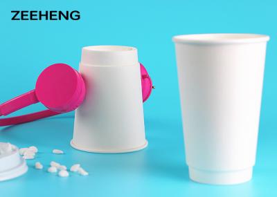 White Double Wall Paper Coffee To Go Cups High Class Disposable 12oz 400ml